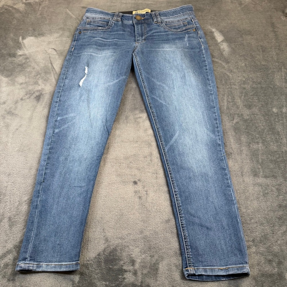 Democracy Ab Technology‎ Skinny Jeans Womens Size 8 Blue Distressed Stretch